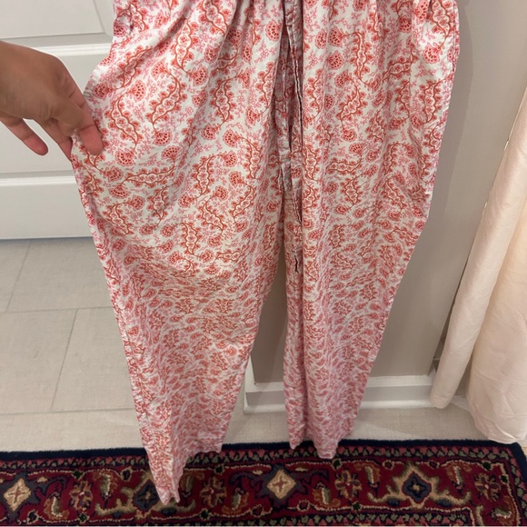 LA VIE REBECCA TAYLOR Pink Wave Paisley Jumpsuit XL - Picture 3 of 14